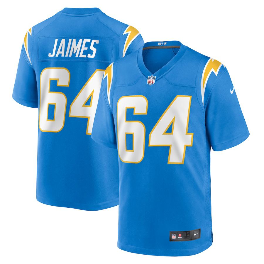 Men Los Angeles Chargers 64 Brenden Jaimes Nike Powder Blue Game NFL Jersey